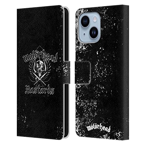 Étui portefeuille Motorhead iPhone 14 Plus en cuir Head Case Designs
