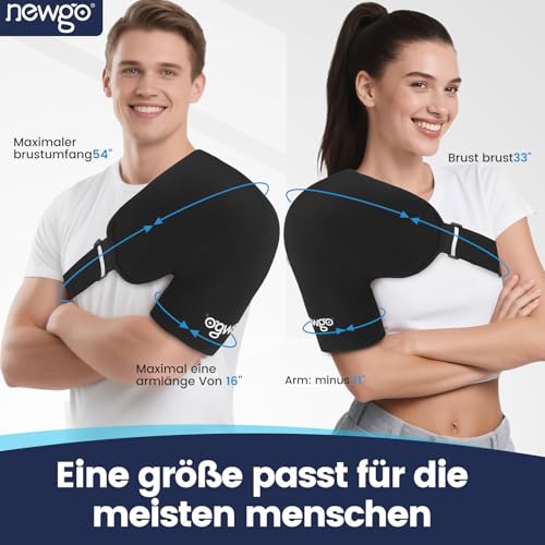 NEWGO DE Flexible Schulterbandage, Schulter Kalt Heiße Kompresse, Bandage Schultergelenk bei Sportverletzungen, Gefrorenen Schultern, Gelenkschmerzen, steifer Schulter