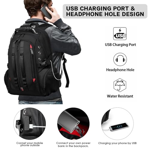 Image of BANGE Backpack with USB Charging Port (1901 Black)