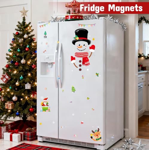 Imanes decorativos muñeco de nieve para refrigerador 14 piezas miniatura 6