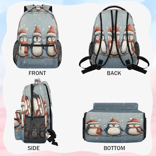 Sac à dos pour ordinateur portable pingouin à rangement multifonctionnel