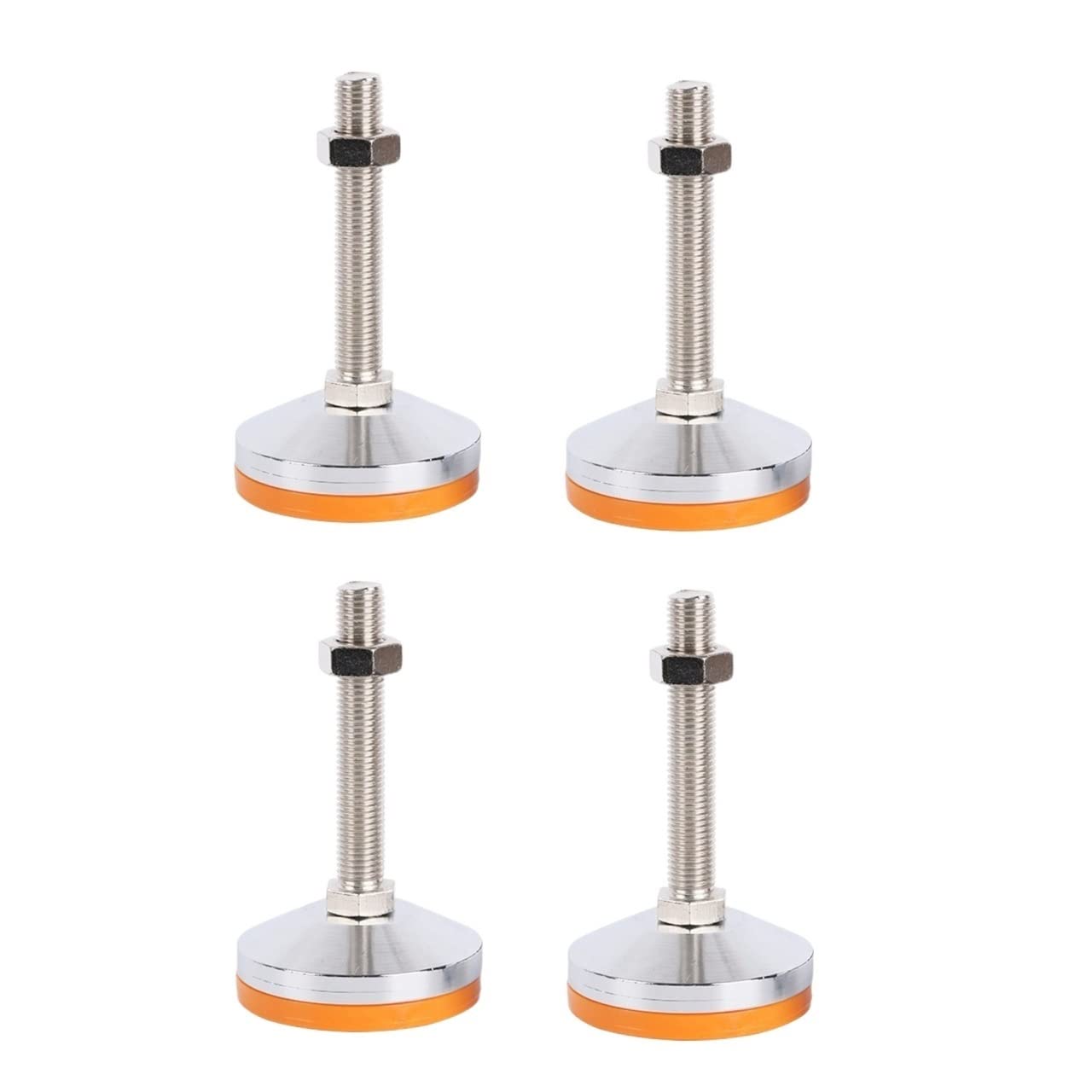 Gamba a vite di livellamento for impieghi gravosi 4 pezzi, piedino di livellamento regolabile for macchinari for mobili, banco da lavoro, macchina utensile (arancione) joyous (Size : D60*M20*100mm)