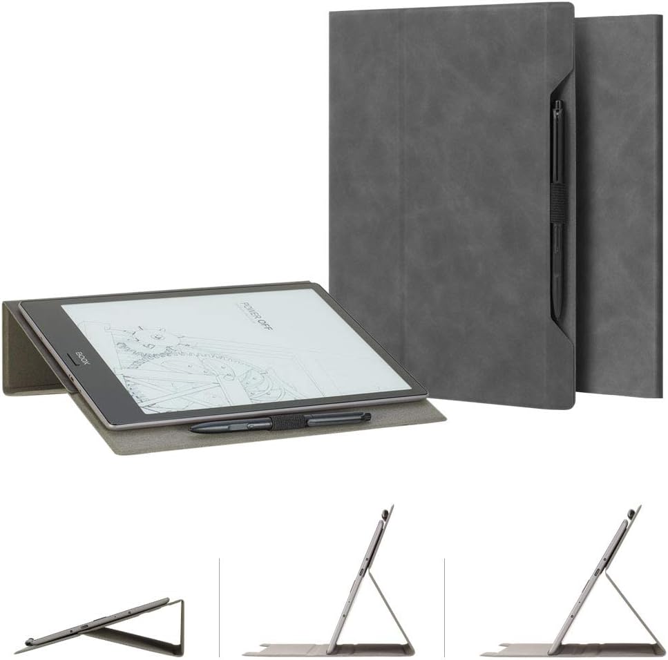 Jingdu Skin-Friendly Folding Case for Note Pro 10.3 Paper Tablet,Premium PU Leather Lightweight Smart Cover with Pencil Holder and Multiple Viewing Angles
