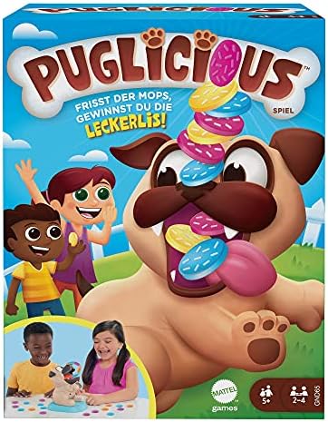 Mattel Games Puglicious Kids Game for 5 Years Olds & Up