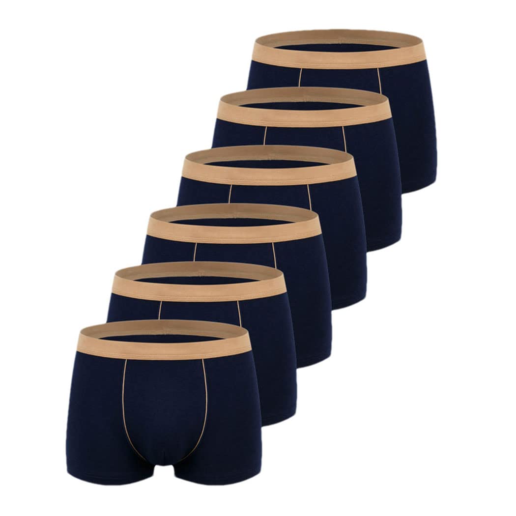 keusyoi 6 Pz/lotto Intimo Di Grandi Dimensioni Boxer Degli Uomini Solido Cotone Mutandine Uomo Senza Cuciture Traspirante Mens Boxer