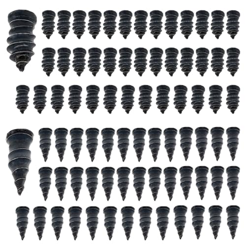 LTDCVTR 80Pcs Tire Repair Rubber Nail, Spiral Rubber Nails & Screw Plugs Tire Repair Kit Self-Service Vacuum Tire Puncture Repair Tool for Car, Motorcycle, Truck, Tractor, Jp -Reliable Tire Repair