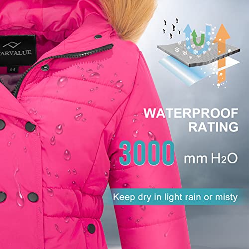 Image of FARVALUE Women's Winter Coat Thicken Puffer Coat Warm Jacket with Removable Fur Hood