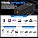 300W Car Voltage Converter Inverter DC 12V to AC 110V Ports Fast Charging Car Charger with Cigarette Lighter Plug with 2 Sockets and 4 USB for Business Trips and Vacation