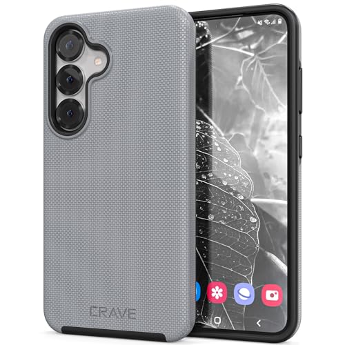 Image of Crave Compatible with Samsung Galaxy S25 Case (6.2 inch), Slim Fit, Shockproof Dual Layer Grip, Wireless Charging Compatible - Slate
