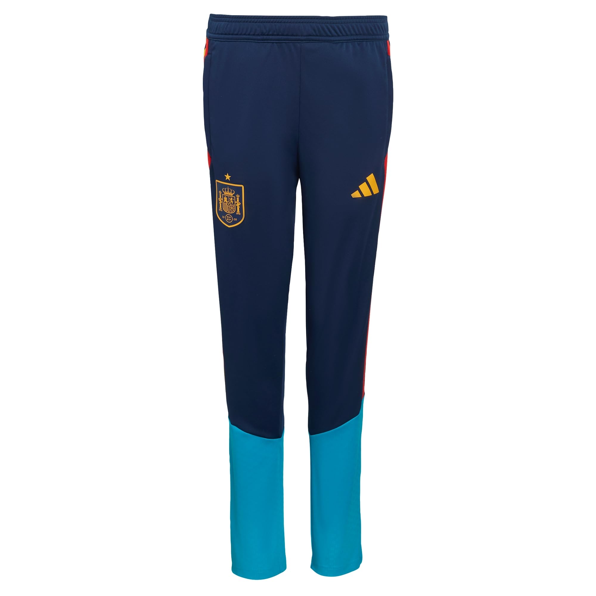 adidas Spain 26 Tiro - Pantalones de entrenamiento para niños, poliéster reciclado, color azul