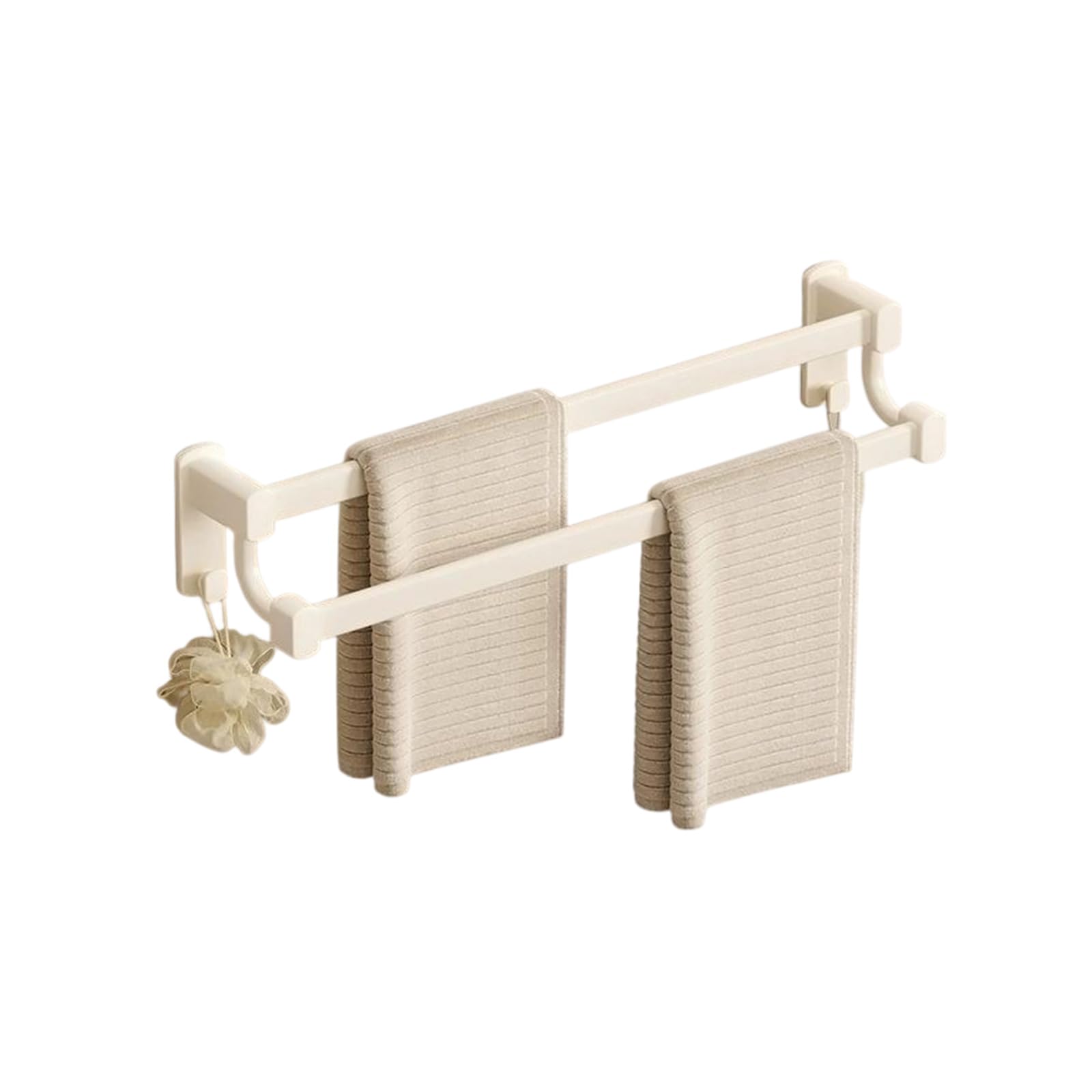 Porte serviette salle de bain JATIBOSH étagère aluminium luxe 60Cm