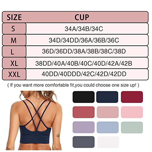 Sykooria 3 Pack Strappy Sports Bra For Women Sexy Crisscross Open Back For Yoga Running Athletic Gym Workout Fitness Tops #TOP5