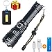 LED Taschenlampe Extrem Hell 16000Lumen XHP99 USB Aufladbar Fackel 5-Modus und 3-Modus-Dimmen Zoombar IPX67 Wasserdicht Taktische Handlampe Camping Wandern und Notfälle Anwendung(Verbesserte Version)