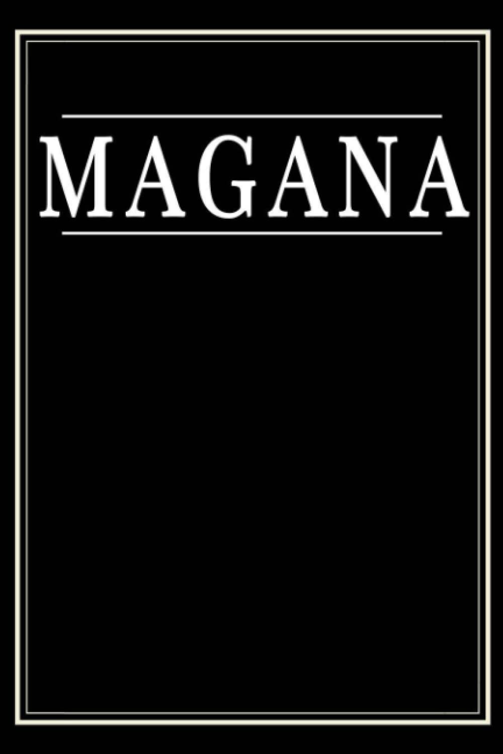 Magana: Black Lined Writing Notebook Journal with Personalized Name Magana, 6x9, 120 Pages