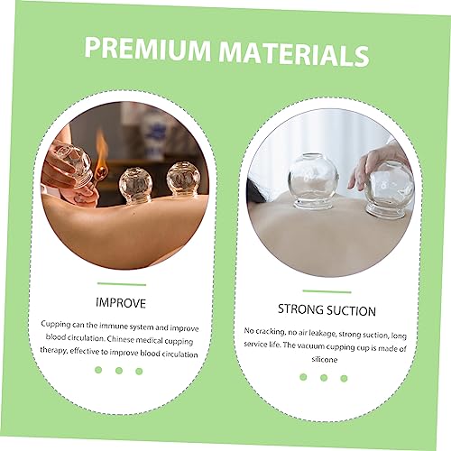 Juego de Herramientas de Ventosas de Silicona 4 Piezas para Terapia, Masaje y Tratamiento Facial y Corporal Completo Portátil miniatura 2