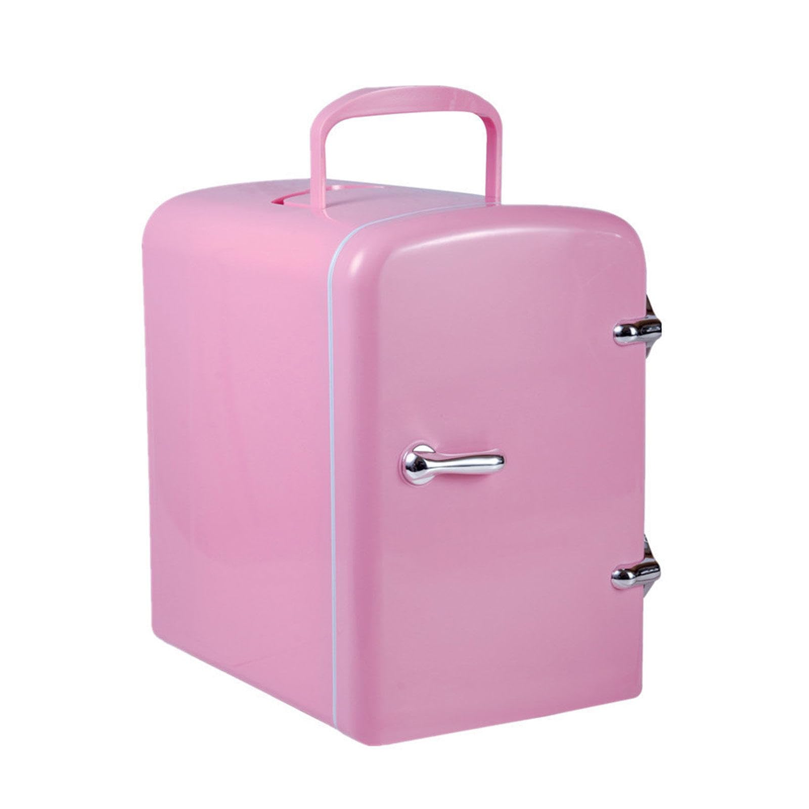 HHCTEBEC Mini Refrigerador para Dormitorio, Oficina, AutomóVil, Dormitorio 4 L / 6 Latas Refrigerador Personal PortáTil para El Cuidado De La Piel, CosméTicos, Bebidas, Alimentos,B