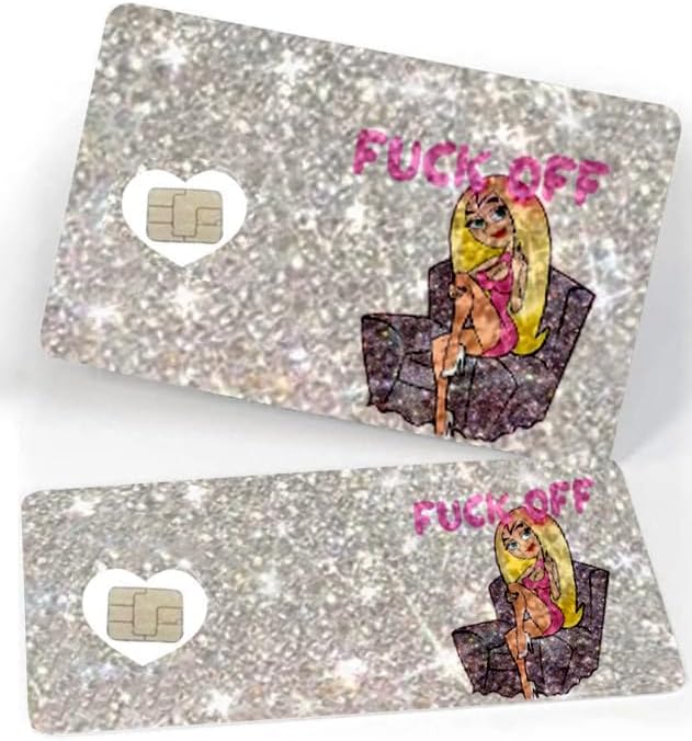 ExotixCard The Original Ultra Bling Reflective Card Sticker Debit -Credit Skin Shiny Removable Cover Especially Bright, Protecting No Bubble, Waterproof Card Cover (Girl Exotix)
