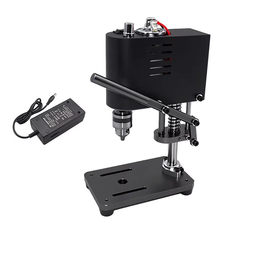 Toplionace Mini Taladro de Sobremesa - Taladro Eléctrico de CC de Velocidad Variable, Taladro de Banco para Uso Doméstico, Taladro Eléctrico de Precisión (B12)