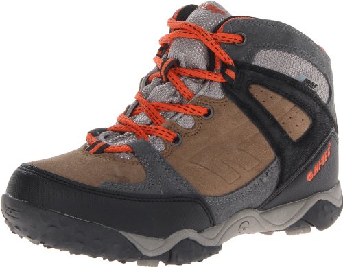 Hi-Tec Kid's Tucano Waterproof Junior Light Hiking Boot (Toddler/Little Kid/Big Kid),Desert/Black/Tangelo,3 M US