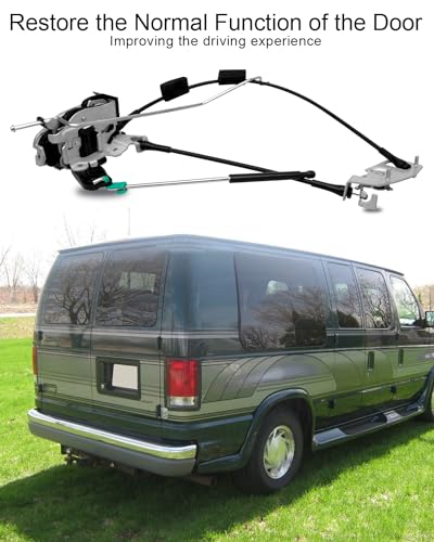 Loquet de porte avec câble et tige pour Ford E150 E250 E350 1992-2014 - 6