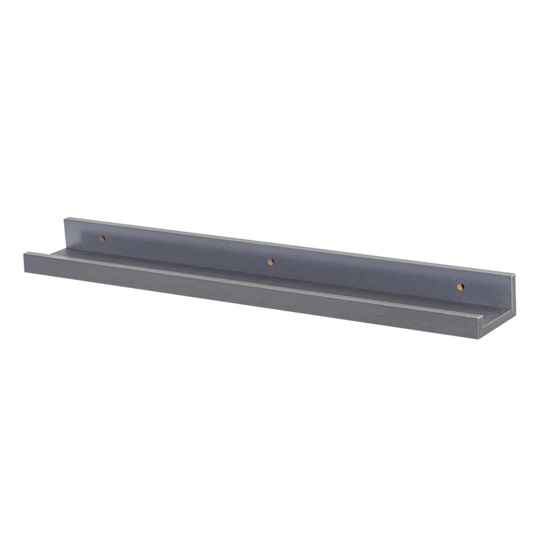 Harbour Housewares Floating Picture Ledge Wall Shelf - 56cm - Grey - Pack of 1 - Photo Gallery Bookshelf Wall Shelves Bookcase Floating Shelves for Living Room Display, Bedroom, Office Storage