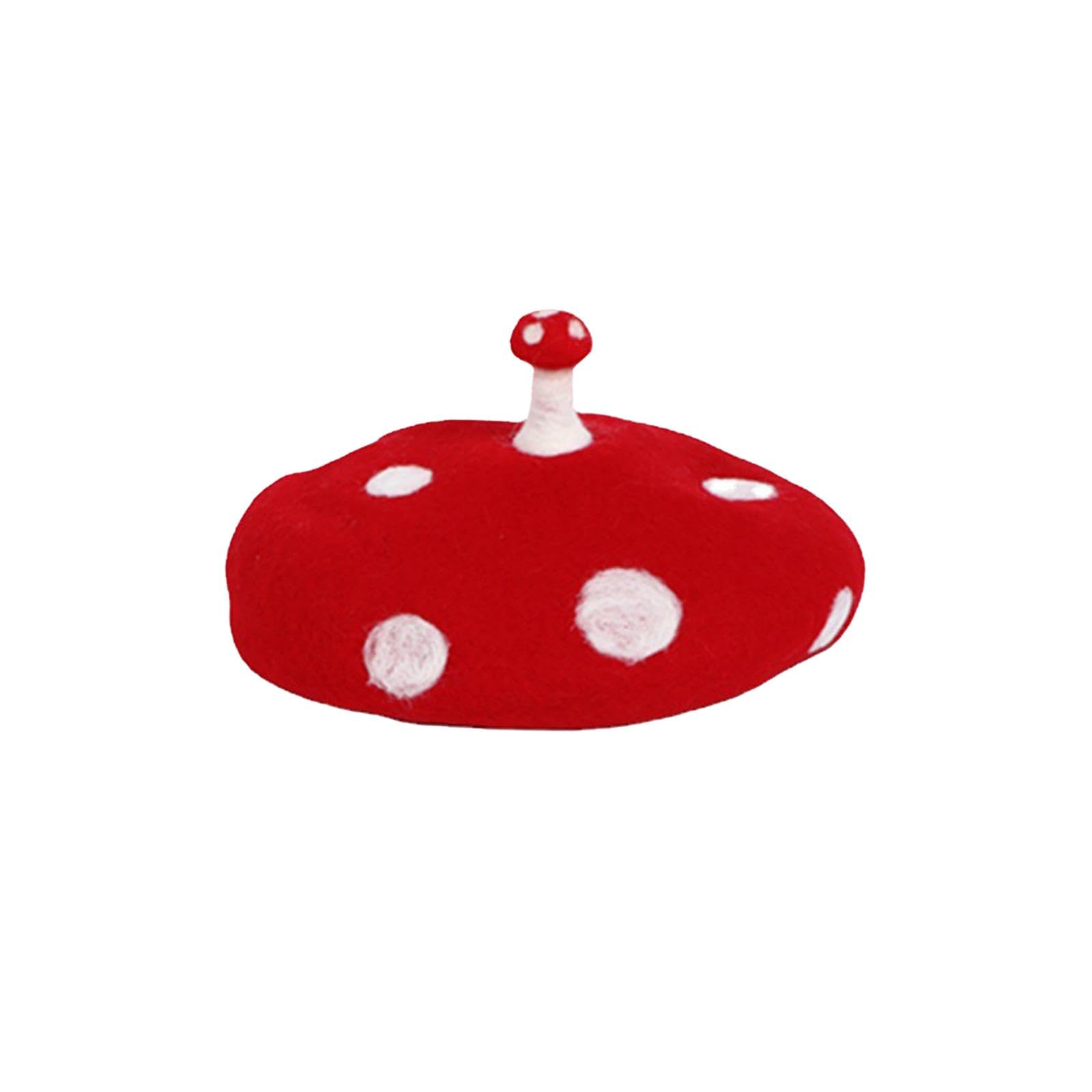 KESOTO Cappello a Berretto a Bomboniere per Feste Berretto in Lana Berretto Casual Carino Fatto a Mano in Feltro, Testa da 49 a 54 cm