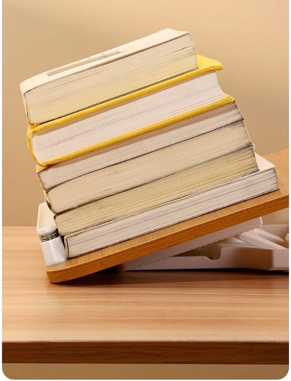 Density Board Book Stand ABS Reading Rack Wood Holder