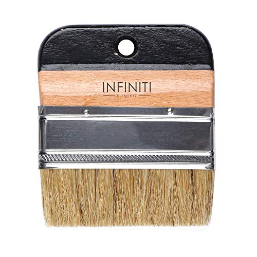 Professional Chalk and Wax Paint Brush | One Flat Brush DIY Painting and Waxing Tool | Smooth, Natural Bristles | Folk Art, Home Décor, Wood Projects, Furniture, Stencils | Reusable