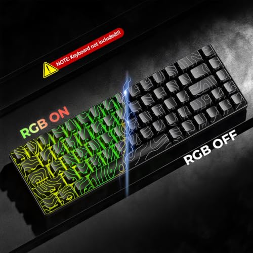 Image of ZORBES130-Key Custom Topographic Keycaps, Fashion Contour Line Design,Minimalist Line Backlit Mechanical Keyboard Gaming Keboard Keycap Set