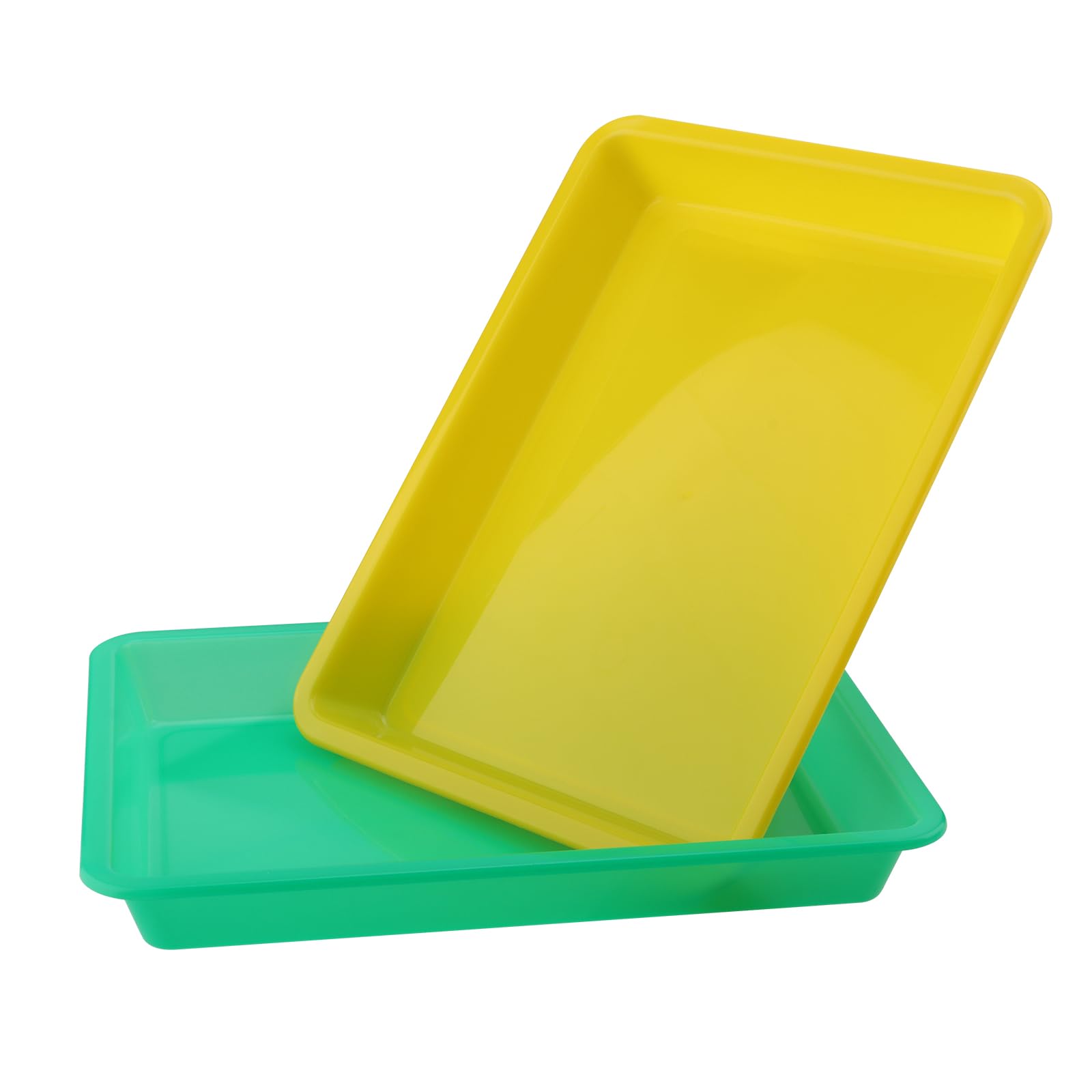 10 sztuk tac do aktywno?ci z tworzywa sztucznego, 28 x 21 x 3 cm, wielokolorowe tace plastikowe, tace do majsterkowania, mo?na uk?ada? w stos, taca do serwowania z tworzywa sztucznego