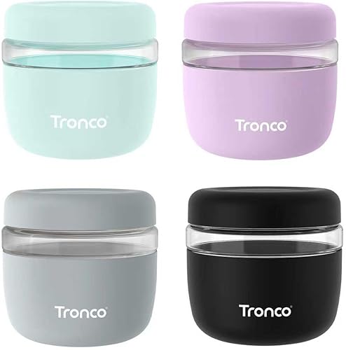 Miniatura 29 de Tronco Recipientes de Almacenamiento de Alimentos de Vidrio de 24 oz con Tapas, Herméticos, a Prueba de Fugas y Derrames, Tazones de Vidrio para