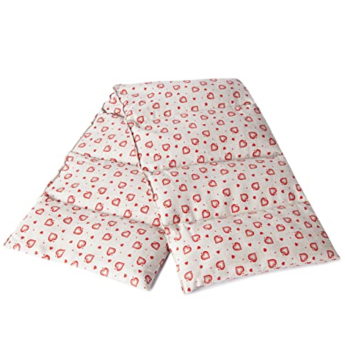 Cojín de semillas de colza, 75 x 20 cm, 8 cámaras, cojín de calor