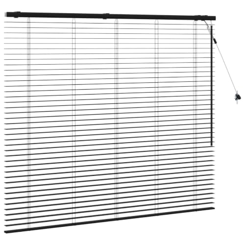Persiana de madera negra de 130 x 130 cm ideal para ventanas de hogar 4