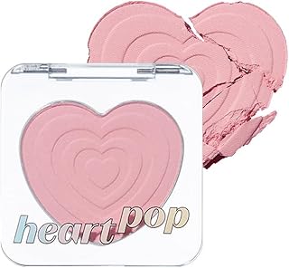 ETUDE Heart Pop Duo Blush, Sweet Beige Pink Cheek Colors, Natural Radiance & Glossy Finish, Layering Formula, Compact 0.2 oz – Lovely Frappe