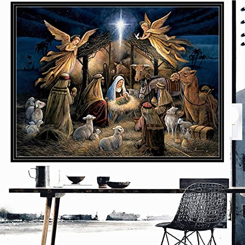Redxing Stamped Cross Stitch Kits Embroidery Kit For Beginners Adults Full Range Of Embroidery Patterns Starter Kits Diy Printed Cross Stitch Kits Needlepoint Kits 11Ct-Nativity 19.7X28.7 Inch #TOP1