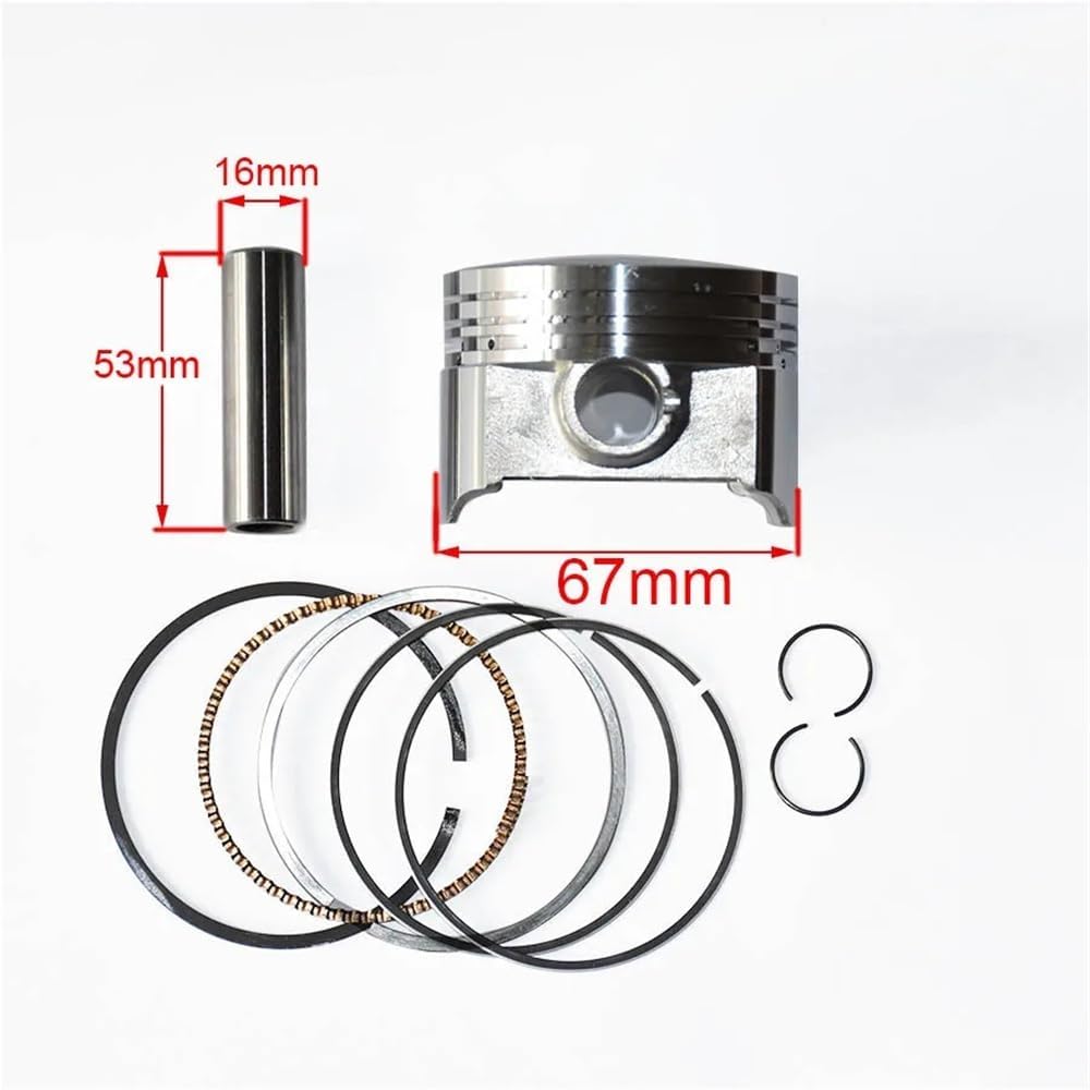 CG250CC Piston Kit Assembly 67mm 16mm Pin For Etc CG250 250cc Engine
