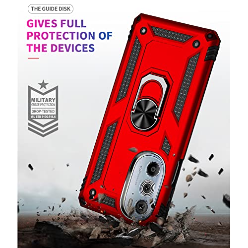 Coque Motorola Edge Plus 5G 2022 Robuste Finition Métal Rouge
