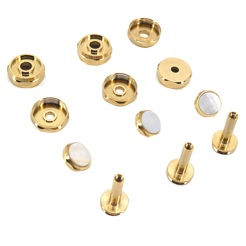 12 Piezas de BotóN PequeñO, Hebilla de PistóN de Trompeta, Herramienta de Trompeta Musical PortáTil de LatóN, Accesorios para Instrumentos