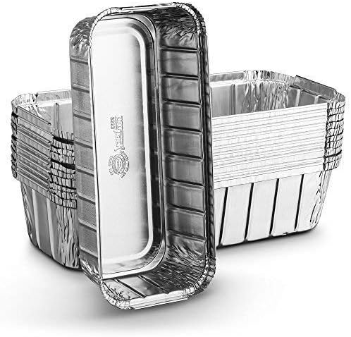 [10 Pack - 3lb Loaf Size ] Propack Disposable Aluminum Foil Meal Prep Cookware Loaf Pans 10.5"x5"x2.5", Oven, Toaster, Grill, Cooking, Roasting, Broiling, Baking, Event, Take Out, Restaurant