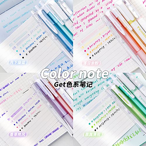 5Pcs Pastel Gel Ink Pen Set,3Pcs Black Ink Pens With 2Pcs Highlighter For Writing,Cute Retractable Gel Ink Pens,Kawaii School Pens For Writing Journaling Taking Notes. (Yellow) #TOP5