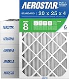 Aerostar 20x25x4 MERV 8 Air Filter, 6 Count, ACTUAL SIZE...
