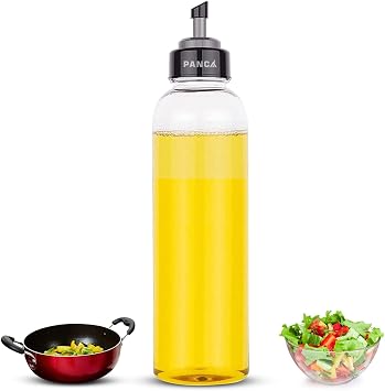 PANCA Oil bottle 1 Litre Oil Dispenser With Cap, Daily Use Container For All Types of Cooking Oil,Multipurpose, Transparent Jar,Kitchen Tools 1000ml