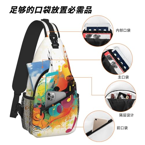 Bolso Tipo Sling Abstracto para Montañismo y Viaje miniatura 6