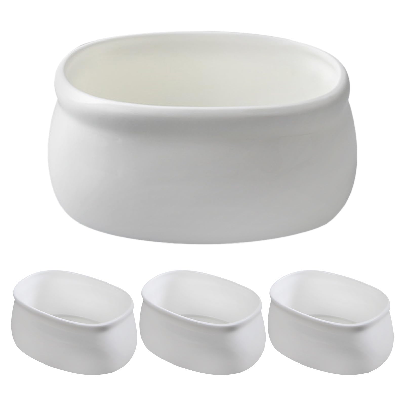Organizador de bolsitas de té de cerámica blanca set de 4 piezas contenedor de cápsulas compacto