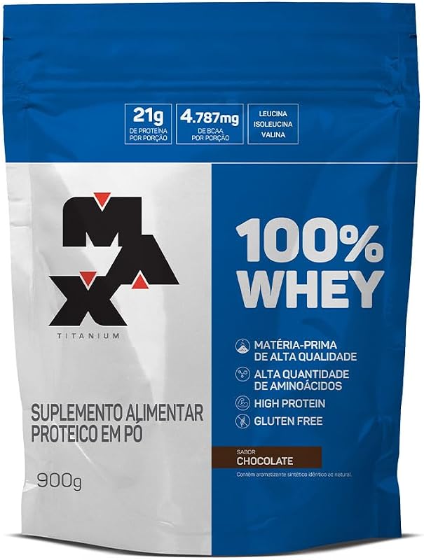 100% Whey Refil (900g) - Chocolate, Max Titanium