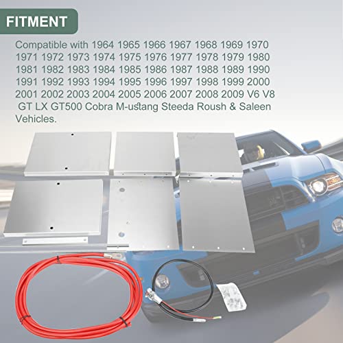 Aluminum Battery Box And Hold Down Component Relocation Kit Compatible With 1979-2014 Ford M-Ustang #TOP2