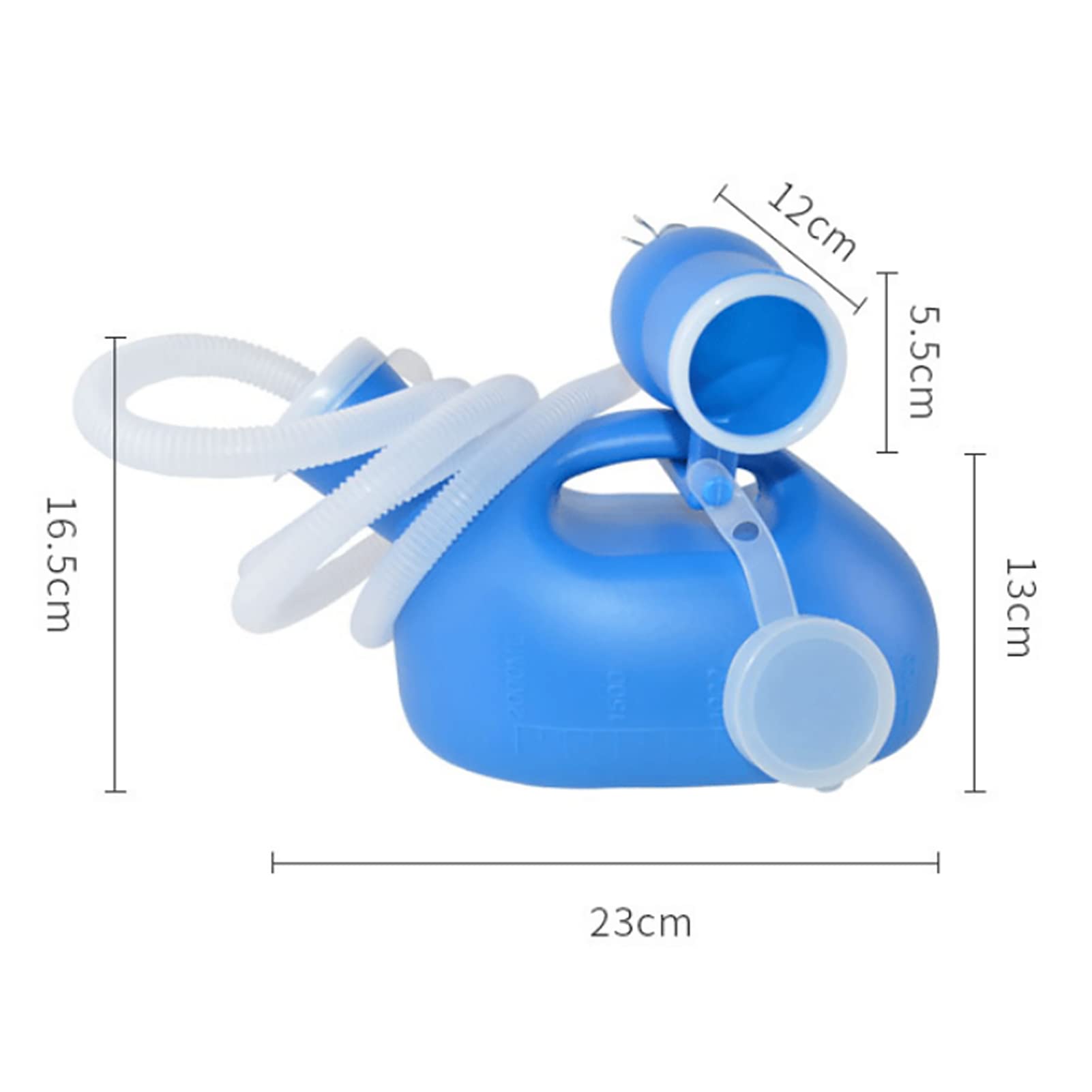 YNGJUENCP Unisex Urinals,2000ML Urinal for Men and Women Portable Spill Proof Reusable Plastic Bottle Female Potty Container Jar for Car Home(Blue)(Size:5pcs)