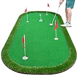 Wekin Golf Putting Green Training Mat,5x10ft Heavy Duty Artificial Turf Putting Green Mat for Indoor and Outdoor Party Game and Leisure Time