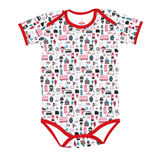 Image of Real Basics Baby Cotton Romper /Babysuit /Onesies /Jumpsuit /Playsuit for Boys and Girls /sleeveless /All Over Printed /Multicolor(0-24 Months) Pack of 3