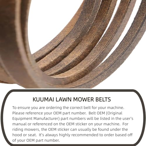 Deck Drive Belt 1/2" X 94" Replacement for John Deere Sabre GX10064, M127356, 1438GS, 1438HS, 15.538G, 15.538H, 1538H, 15.538H, 1646H, 1638H; Sabo 97-14HS; AYP CT1844A CT1844B CT1844C by Kuumai - Used condition - Image 6